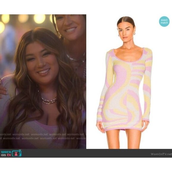 superdown Kia Low Back Dress in Multicolor Medium New Womens Knit Mini - Picture 10 of 10